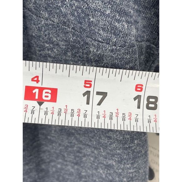 Eloquii Dress Long Sleeve Women 14 Knit Blue Asymmetrical Mock Neck New‎ - Picture 8 of 12